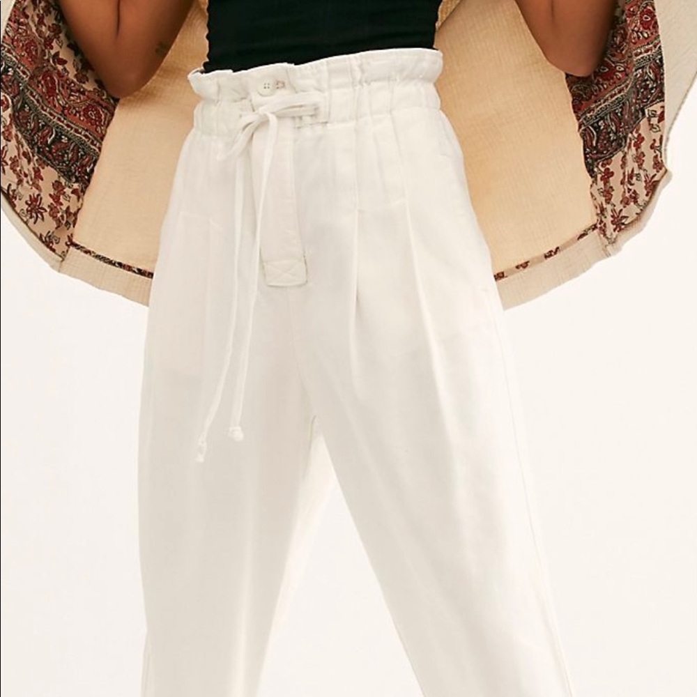 Free people High waist ivory pants